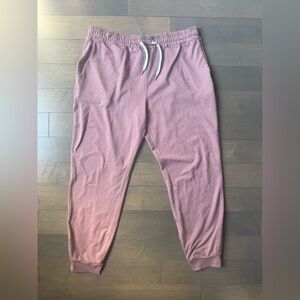 Vuori Pink Performance Jogger Sweatpants Elastic Waistband